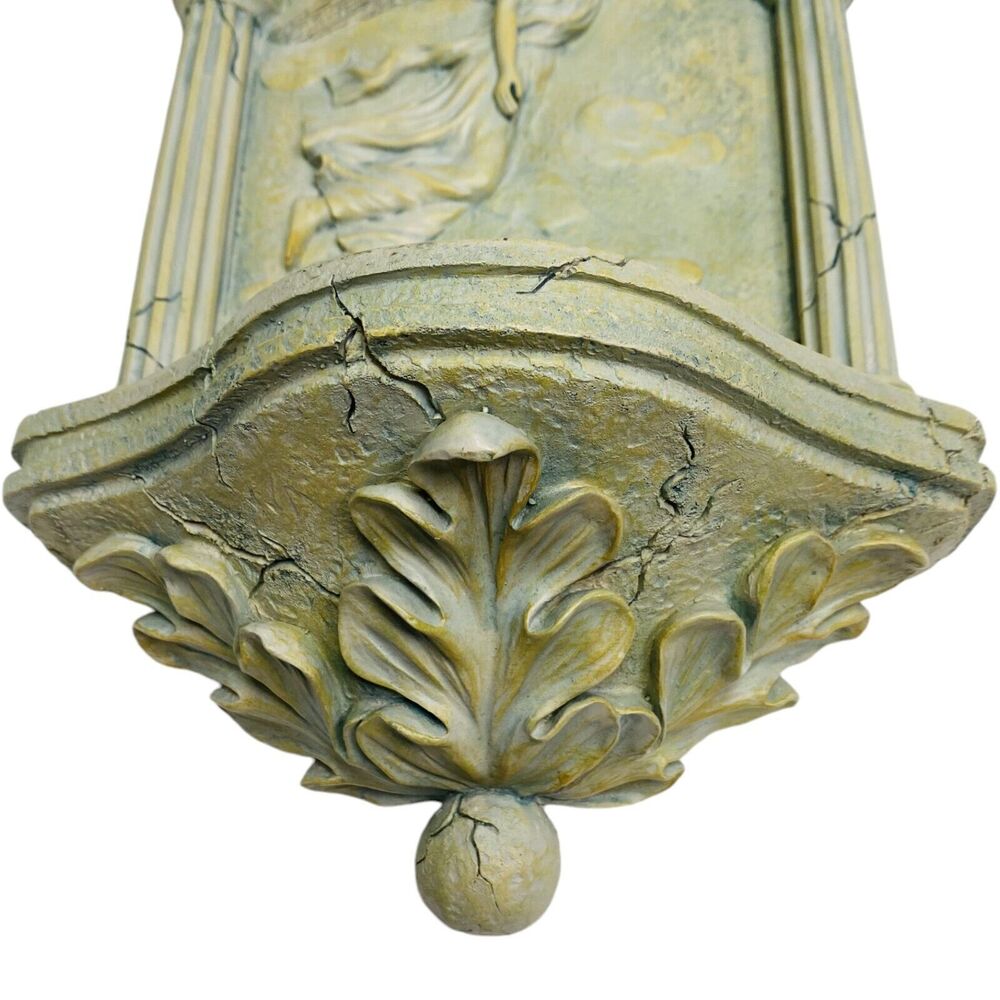 Art Nouveau Wall Plaque Angel Candle Holder Resin Plaster Serenity Decoration - Picture 3 of 14